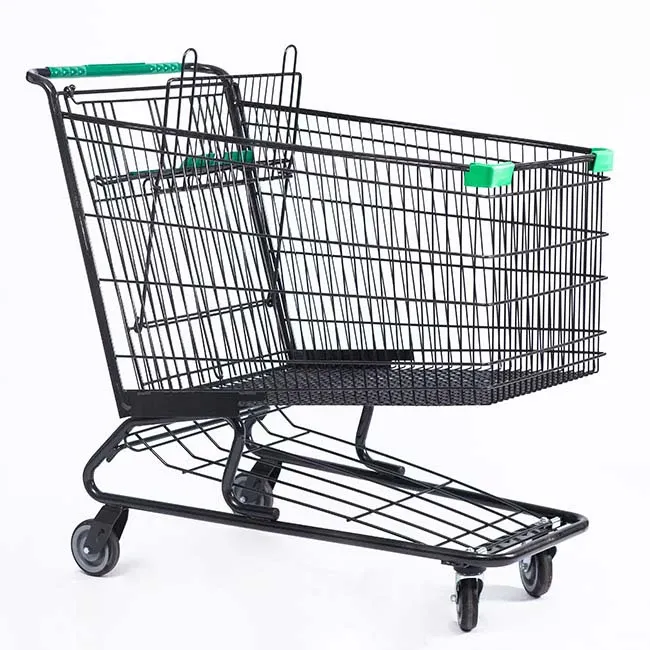 Four-wheel Steel Heavy Duty Corrosion Protected Warehouse Hand Trolley detail 3