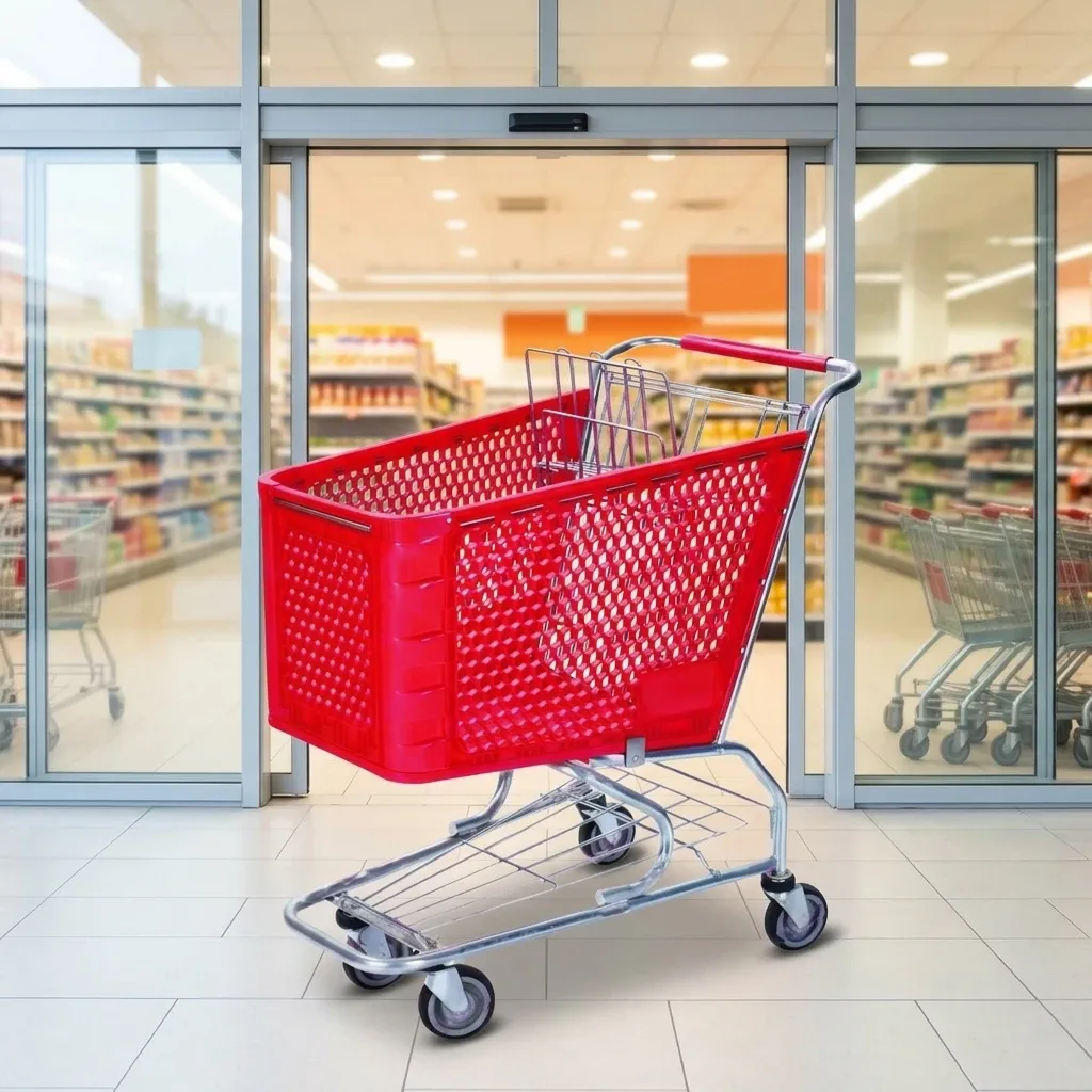 Plastic Trolley Supermarket Large 180L Capacity