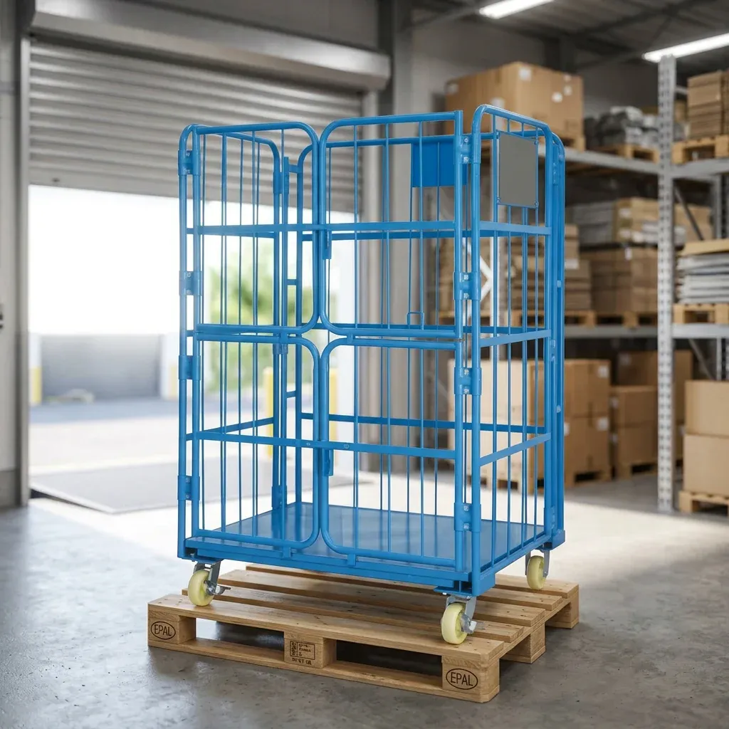 500 kg Capacity Steel Aluminium Roll Container Industrial
