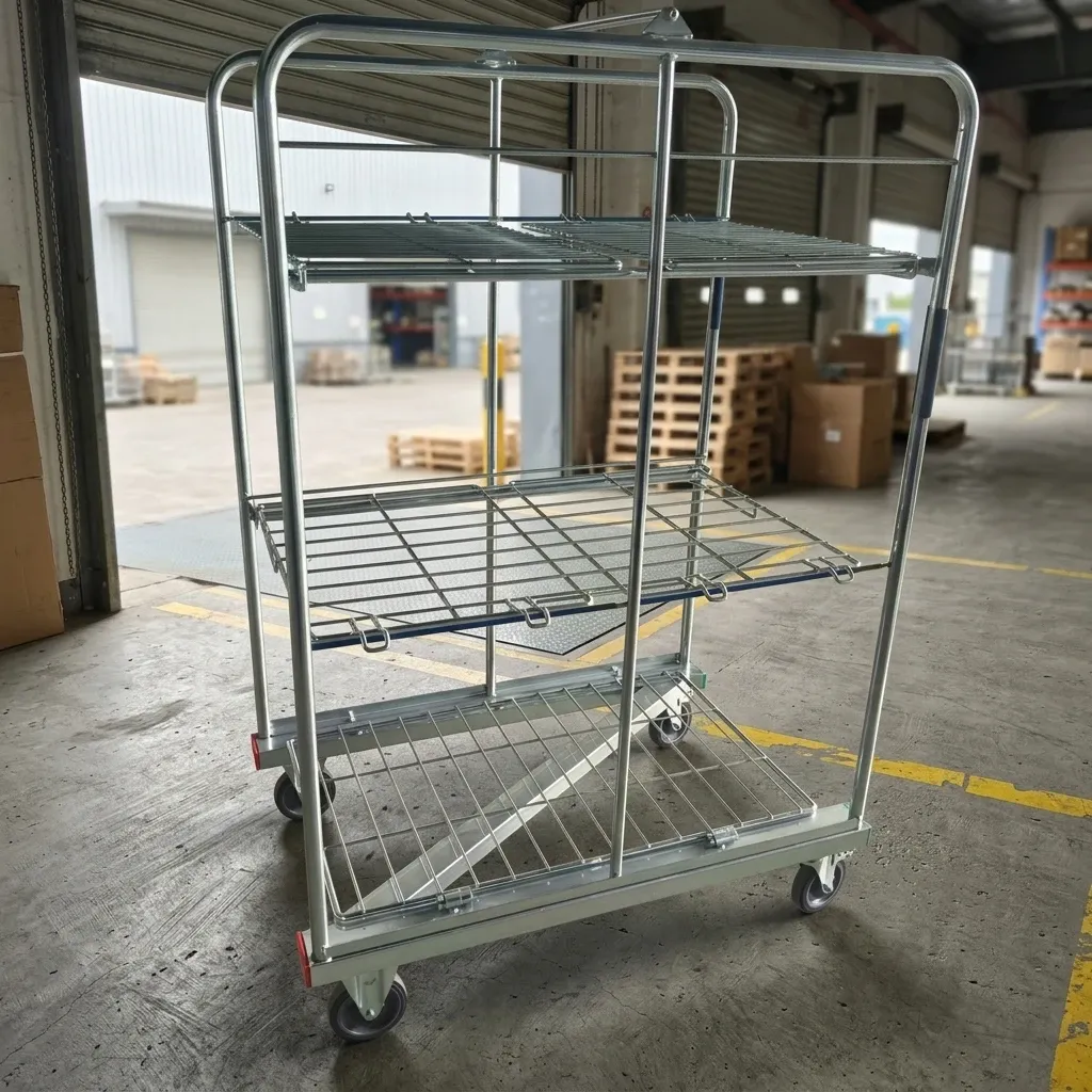 Logistics Industry Transportation Warehouse Nestable Folded Roll Container photo 1