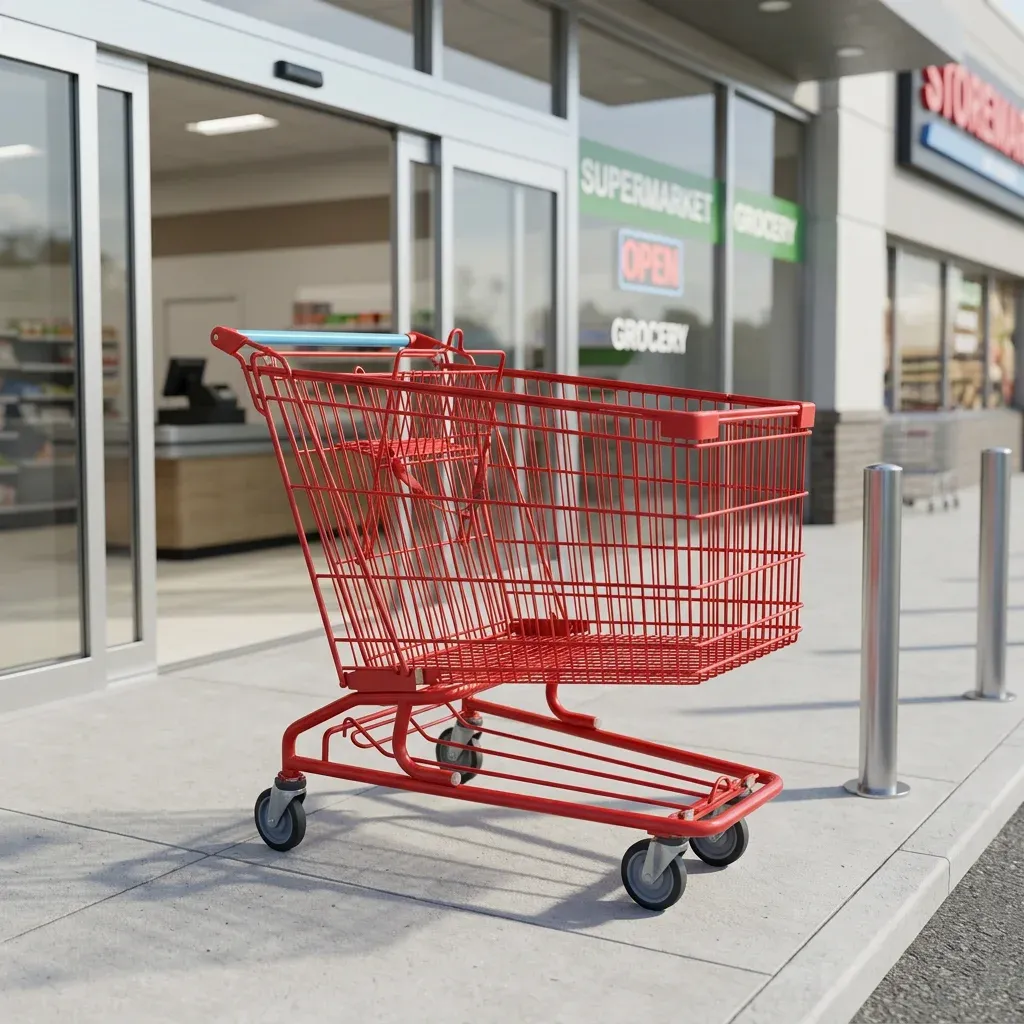 American Style Supermarket Metal Shopping Trolley
