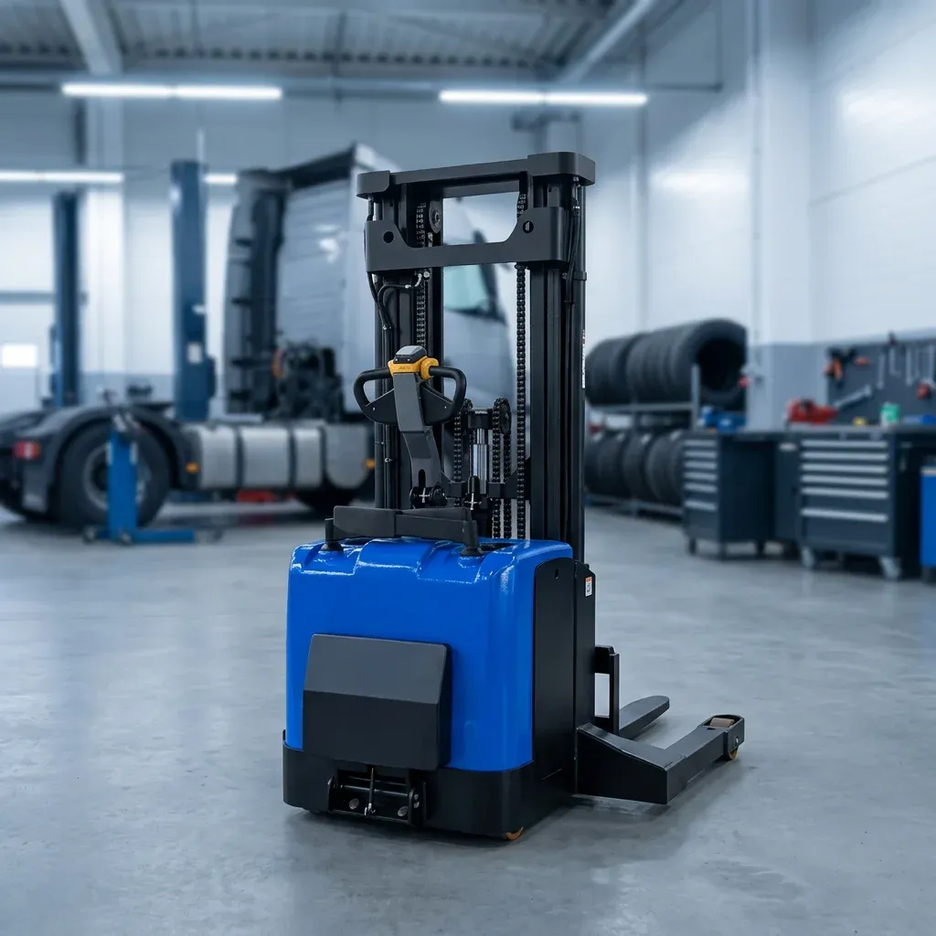 3t Fully Electric Forklift Stacker Straddle 3000 kg photo 1